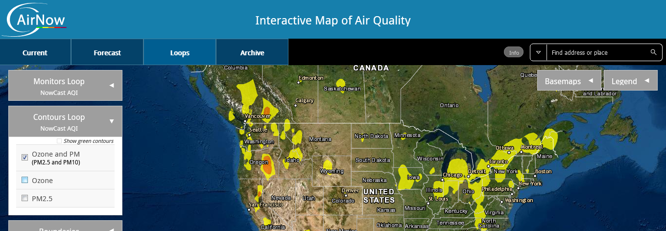 Interactive Map of Air Quality