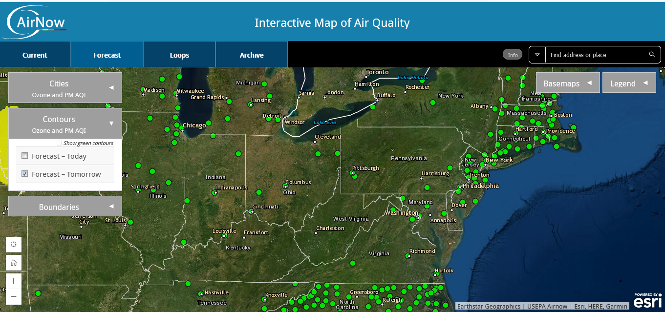 Interactive Map of Air Quality