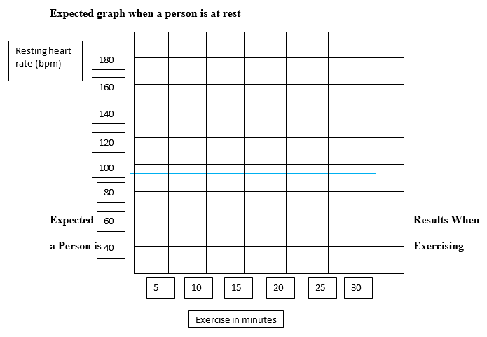Expected graph when a person is at rest