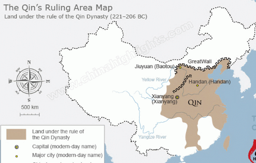 Qin’s Ruling map. Google Images. 