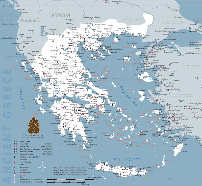 The Map of Ancient Greece