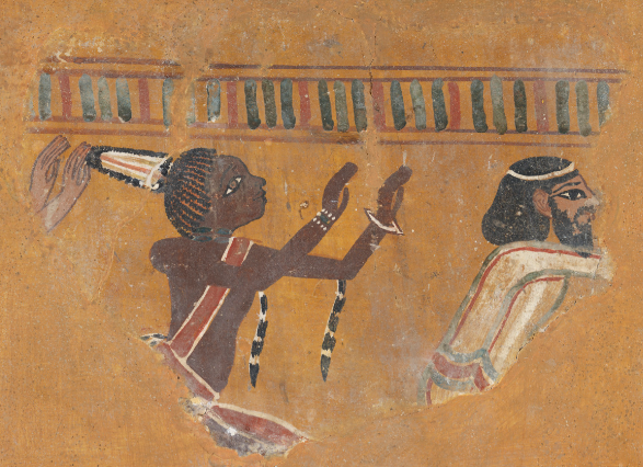 Wall painting of a Nubian and Assyrian from Tomb