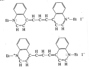 Reaction of 1-diethyl-2,2-carbocyanine iodide