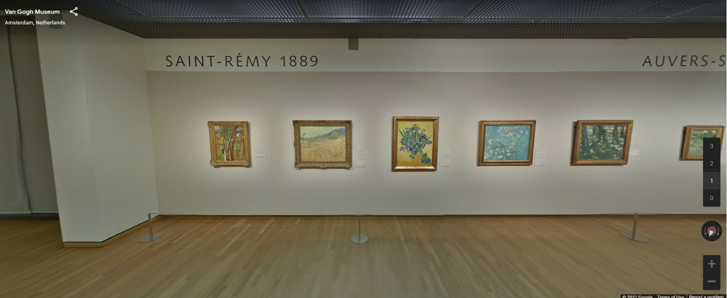 A collection of artworks on the first floor