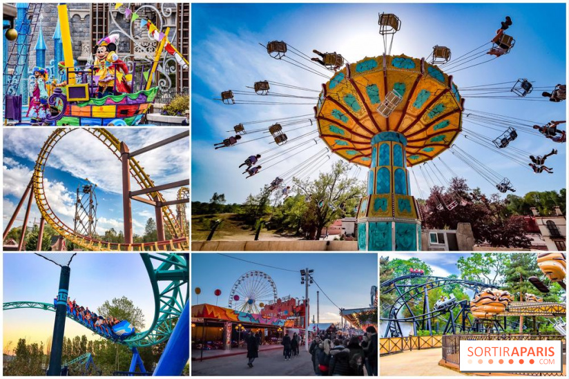 Photographs of theme parks in Paris