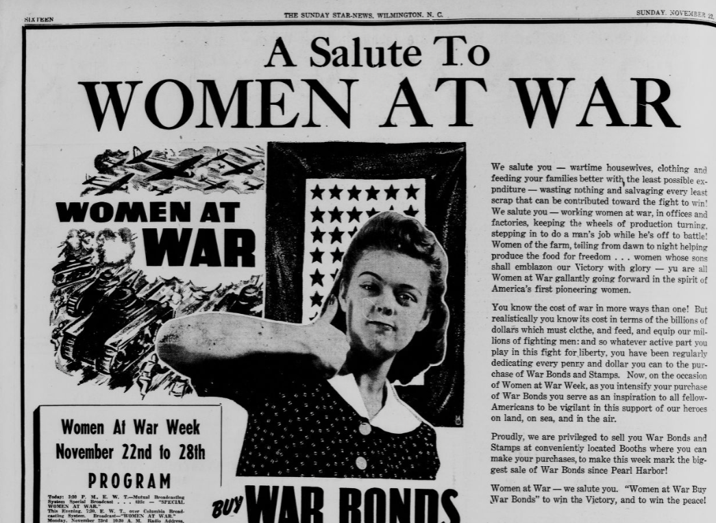 Gratitude to women during the time at war