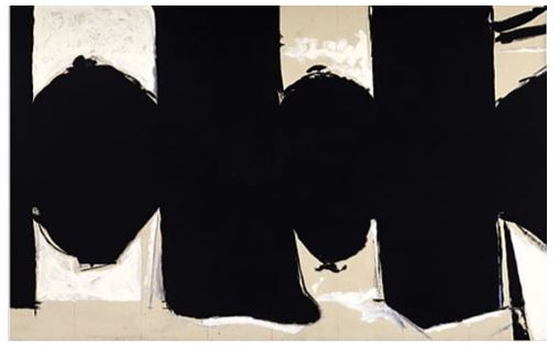 Painting of Elegy to the Spanish Republic by Robert Motherwell