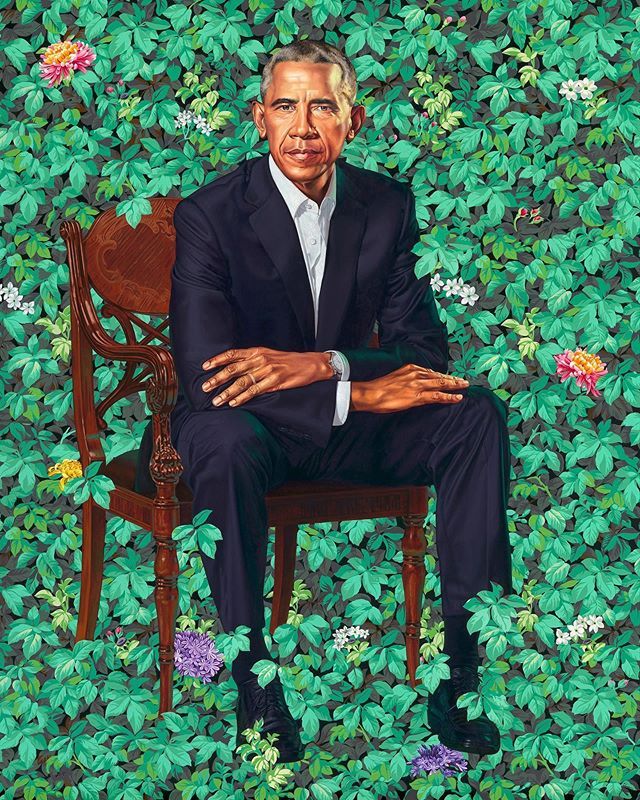 Barack Obama by Kehinde Wiley.