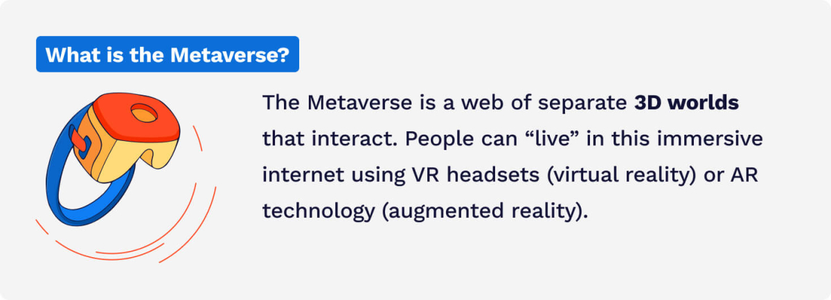 The picture defines the Metaverse.