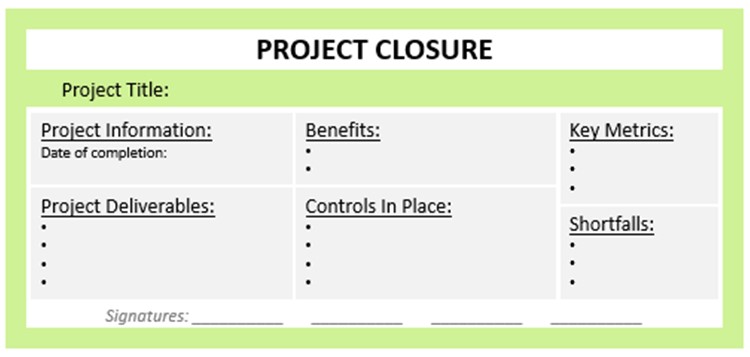 Project closure
