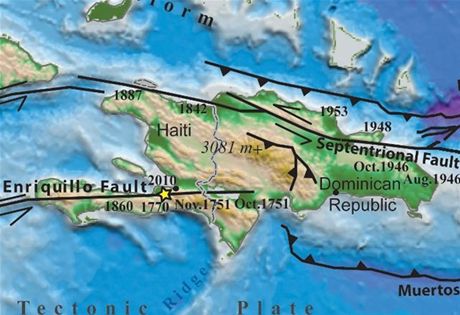 Overview of Hispaniola’s fault lines 