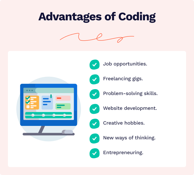 Advantages of coding.