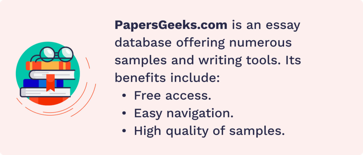 The picture explains what PapersGeeks.com is and what its benefits are.