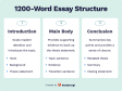 how to write a 1200 word essay