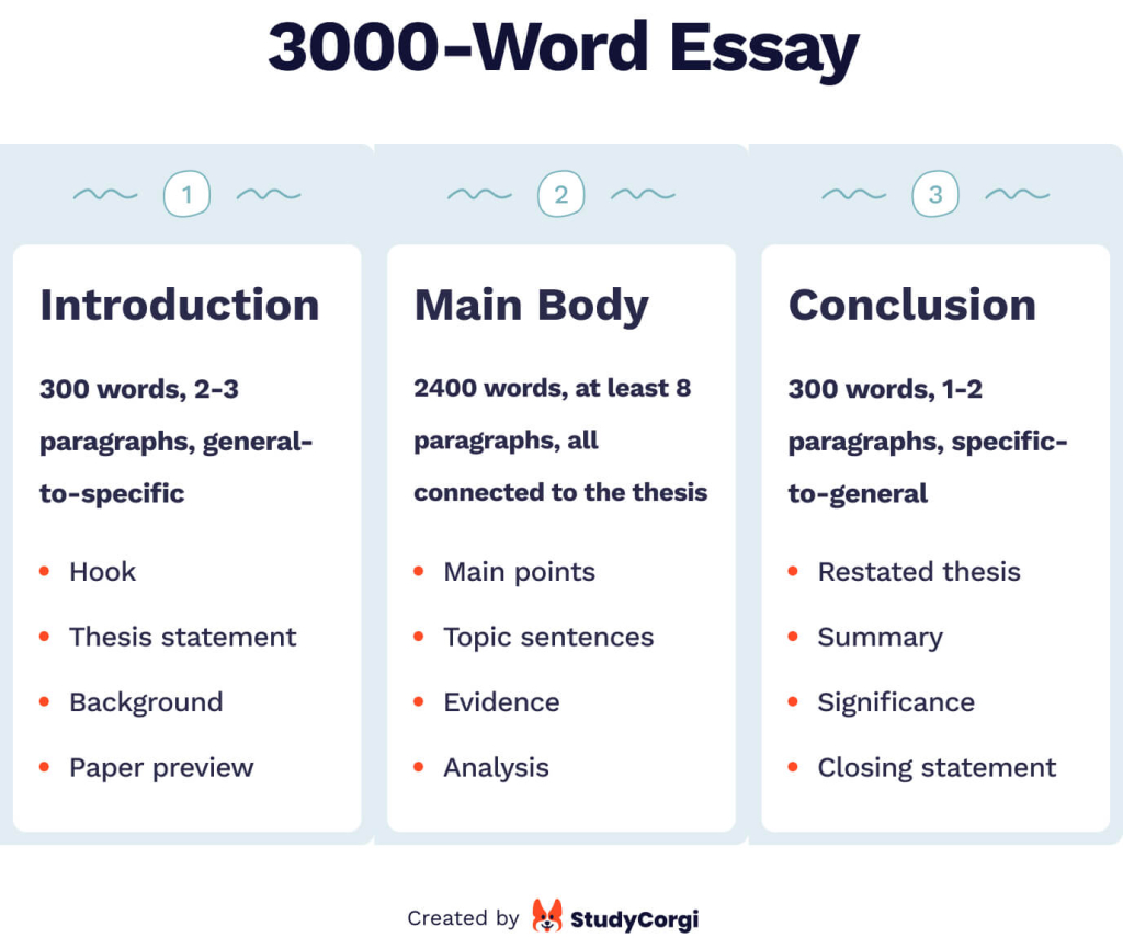 How To Write A 3000 Word Essay And How Long Is It Structure Examples 
