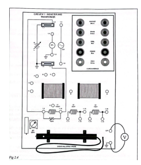 Schematic of the electrical circuit used in the exercise (Laboratory Manual)