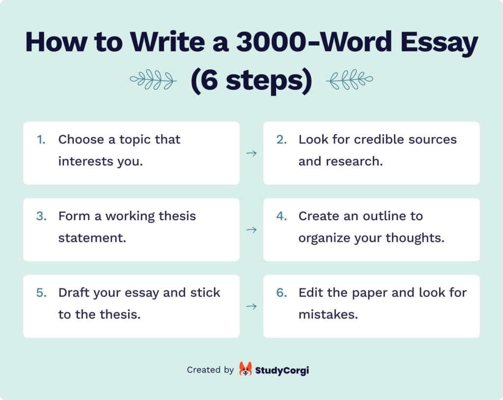 how to write a 3000 word essay in 6 hours