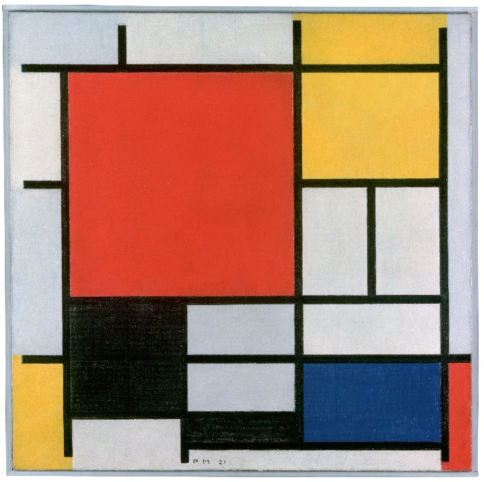 Composition with Red, Yellow, Blue, and Black, 1919