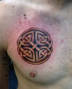 Celtic Shield Tattoo for warriors to attract the spirits of victory.