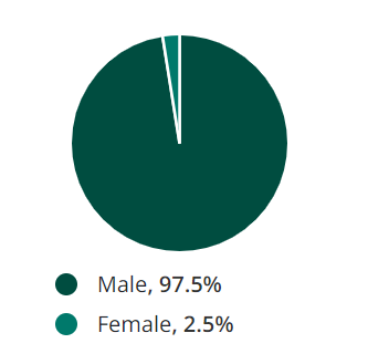 Football players, by gender
