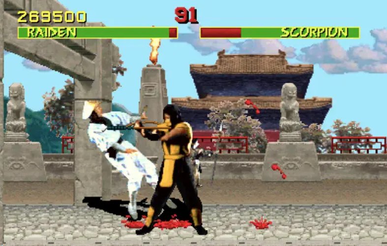 The battle between Raiden and Scorpion – two iconic Mortal Kombat characters (Diver)