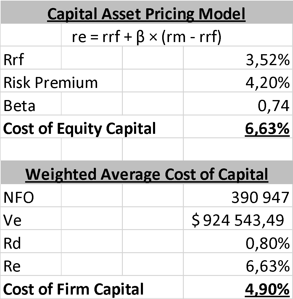 Capital Asset Pricing Model & WACC