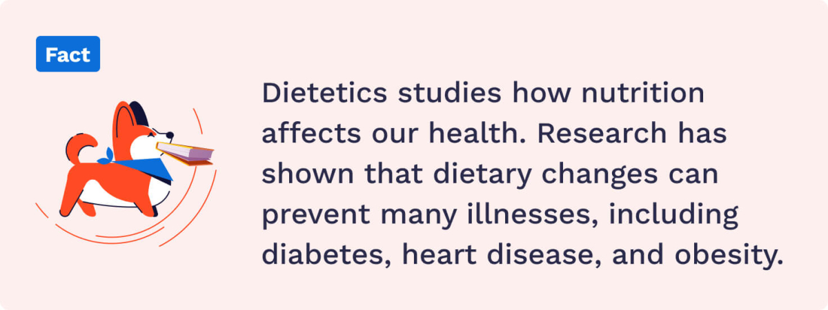 This image shows what dietetics studies.