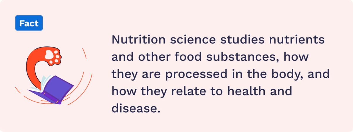 This picture explains what nutrition science studies.