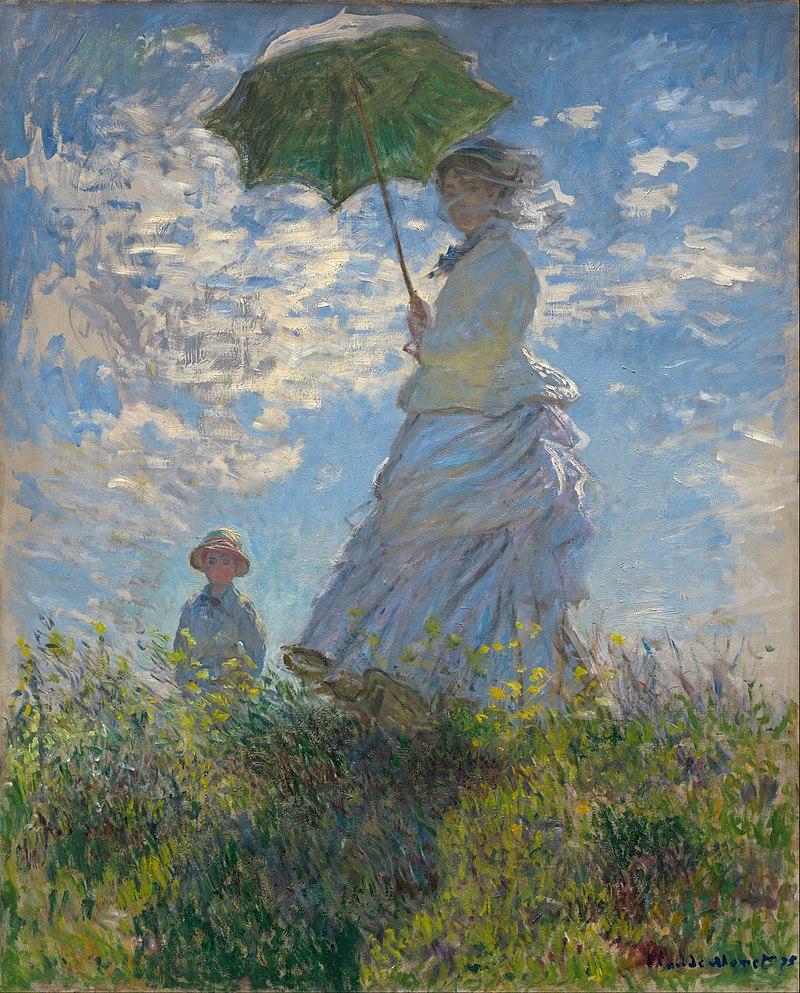 Claude Monet, Woman with a Parasol – Madame Monet and Her Son