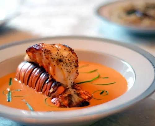 Poached lobster bisque