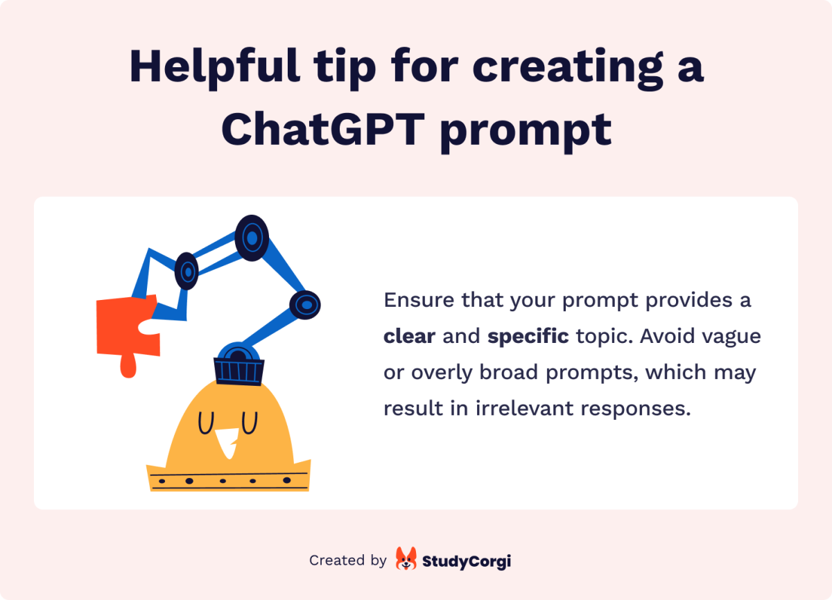 This image gives a helpful tip on writing an efficient prompt for ChatGPT.