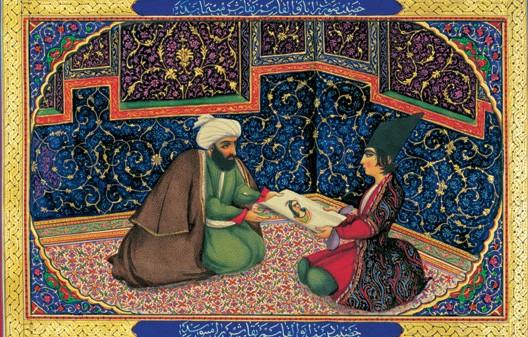 Scheherazade and the Sultan.