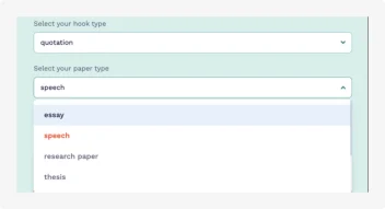 The picture illustrates the second step of using the hook generator.