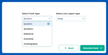 The picture illustrates the second step of using the hook generator.