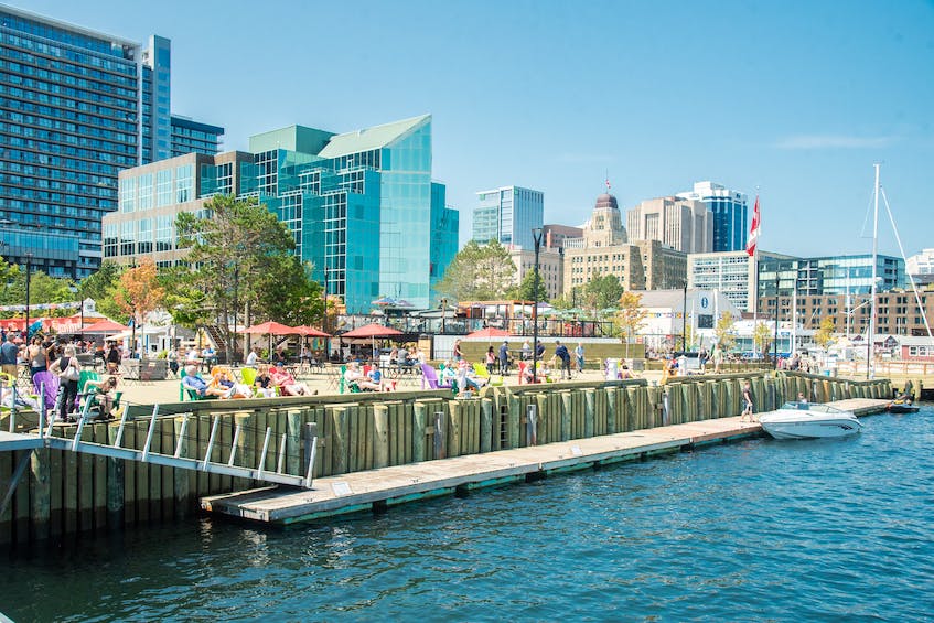 Combination of Industrialization and Nature at Halifax Waterfront