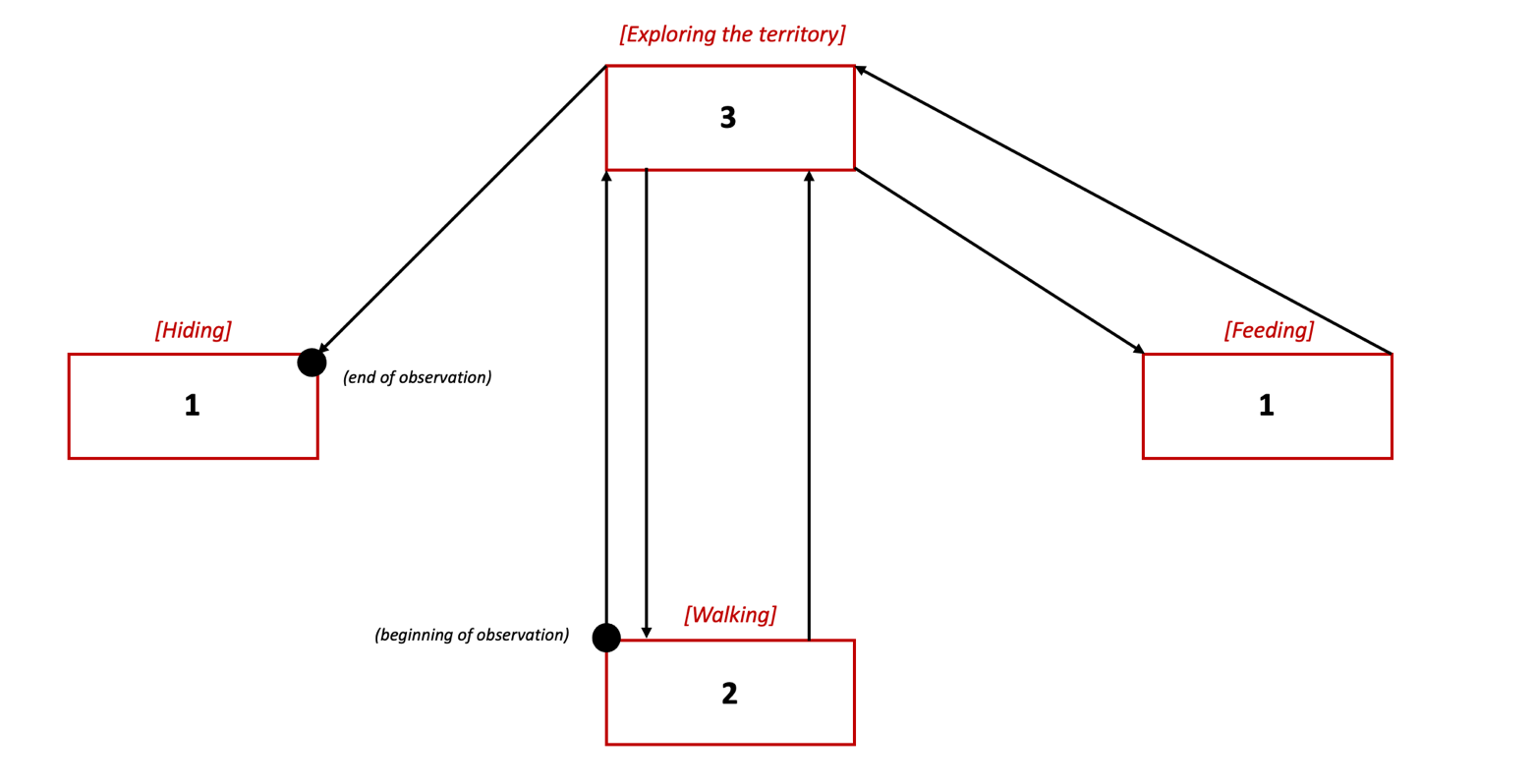 A Transition Matrix for Behaviors