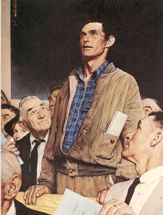 "Freedom of Speech" by Norman Rockwell.