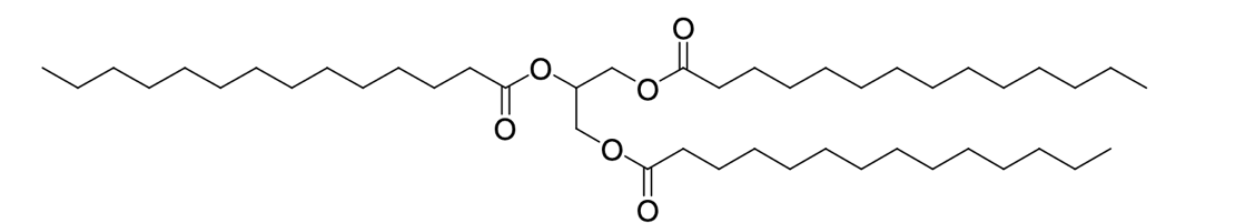 Molecular structure of Trimyristin