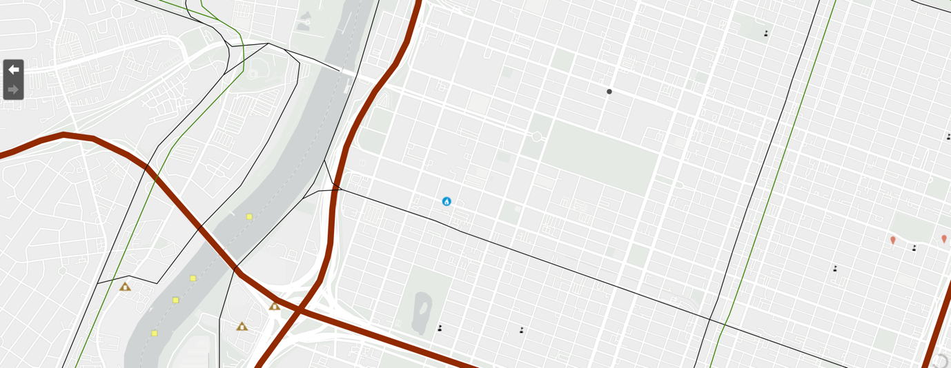 Selected node area.
