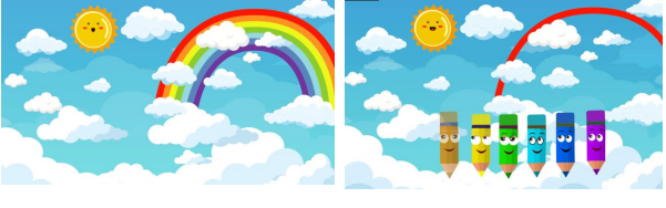 The screen capture of created motion graphic