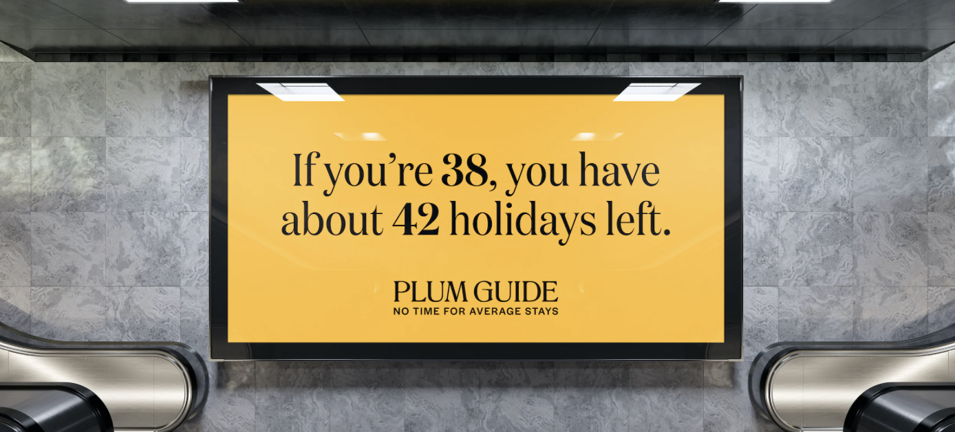 Example of misleading advertising from the travel brand Plum Guide