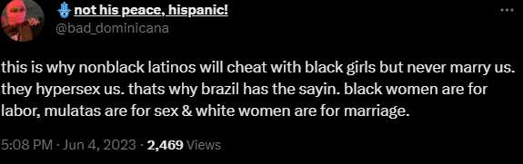 The image represents a screenshot of a tweet by a user