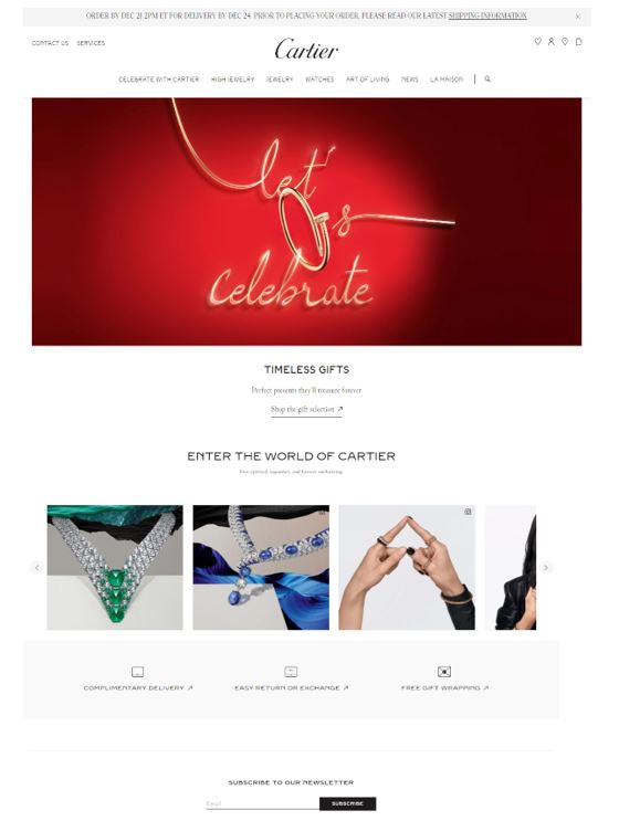 Cartier’s Homepage