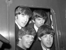 The Beatles in the Train Window