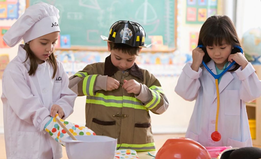 The gender roles in children.