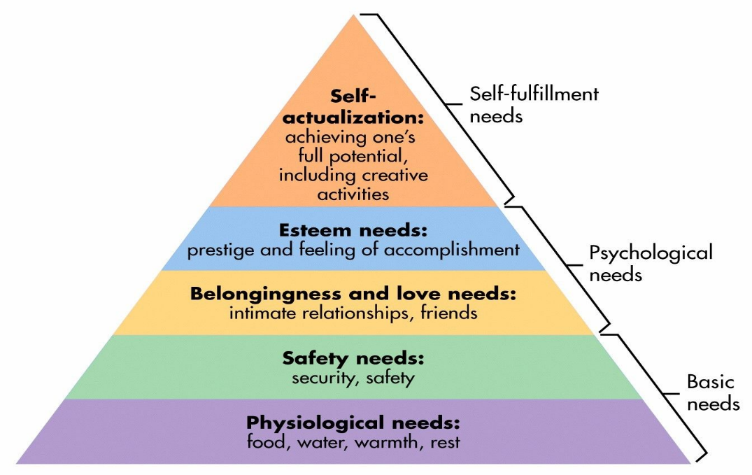 Maslow's hierarchy of needs.