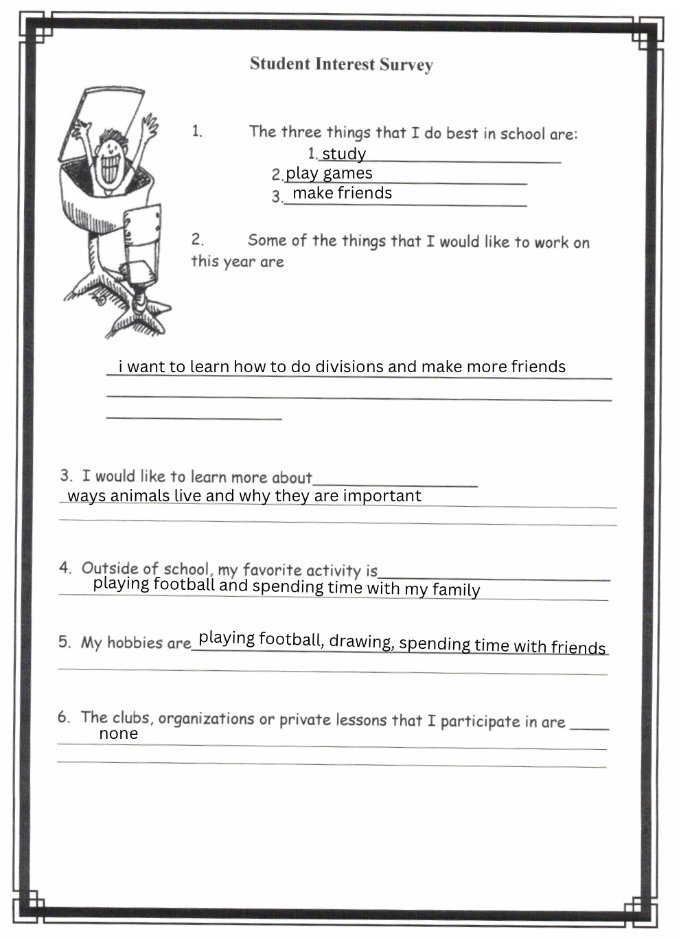 Student Interest Survey 1.