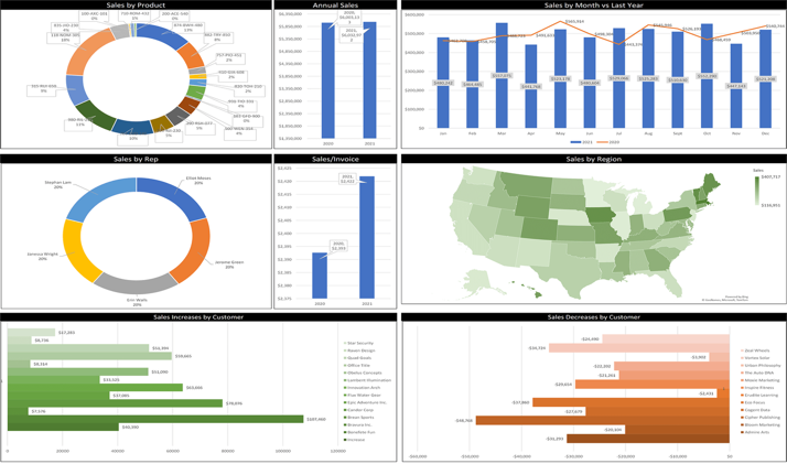 Excel Dashboard (Frost et al., 2021).