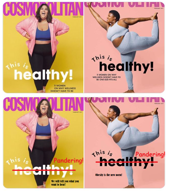 Original and Edited Cosmopolitan Covers.