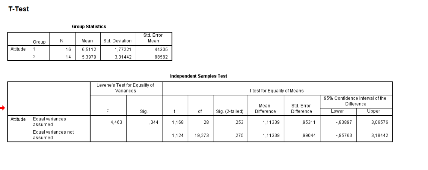 SPSS Output.
